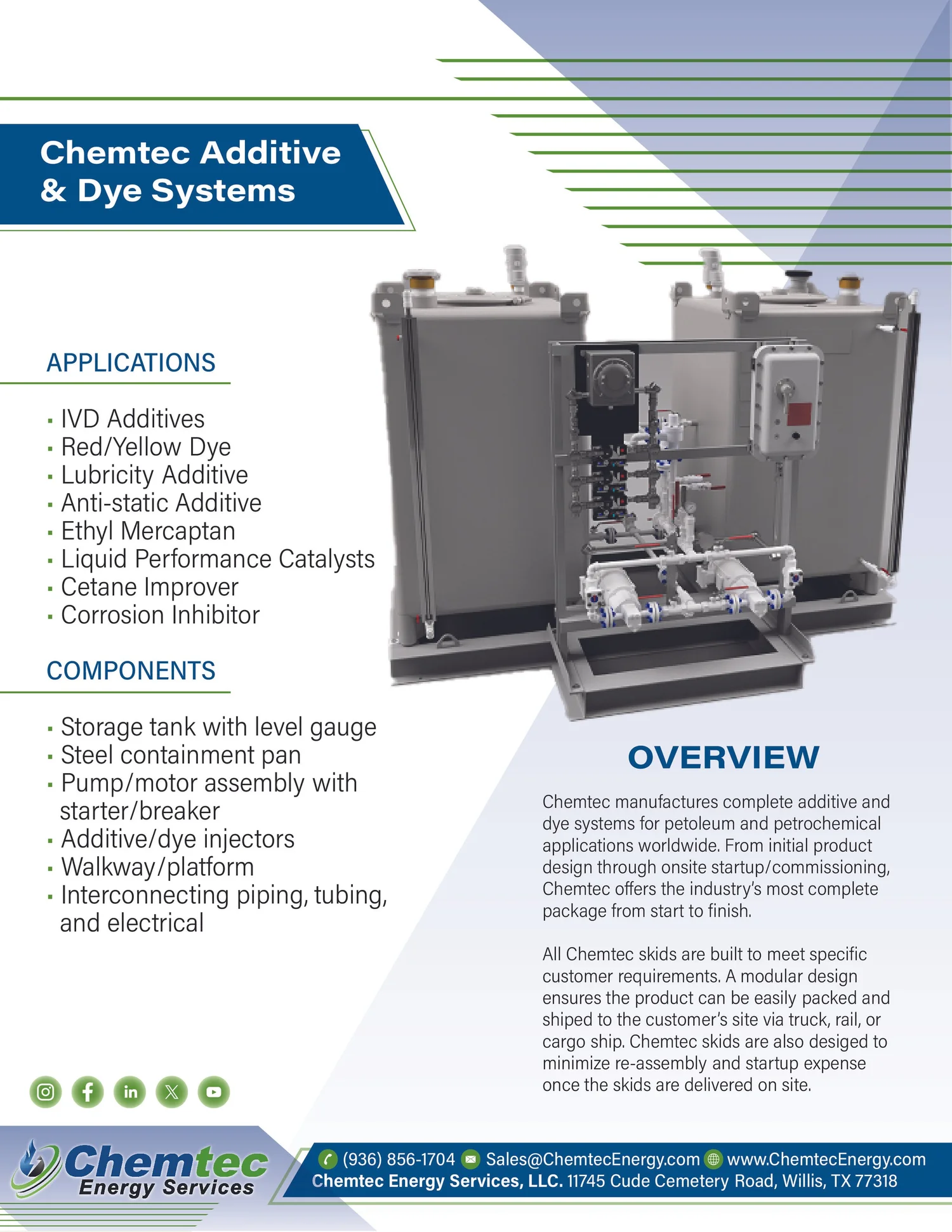 Additive Injection Dye Loading System Additives & Dye Injection Systems | Pipeline Chemical Injection ...