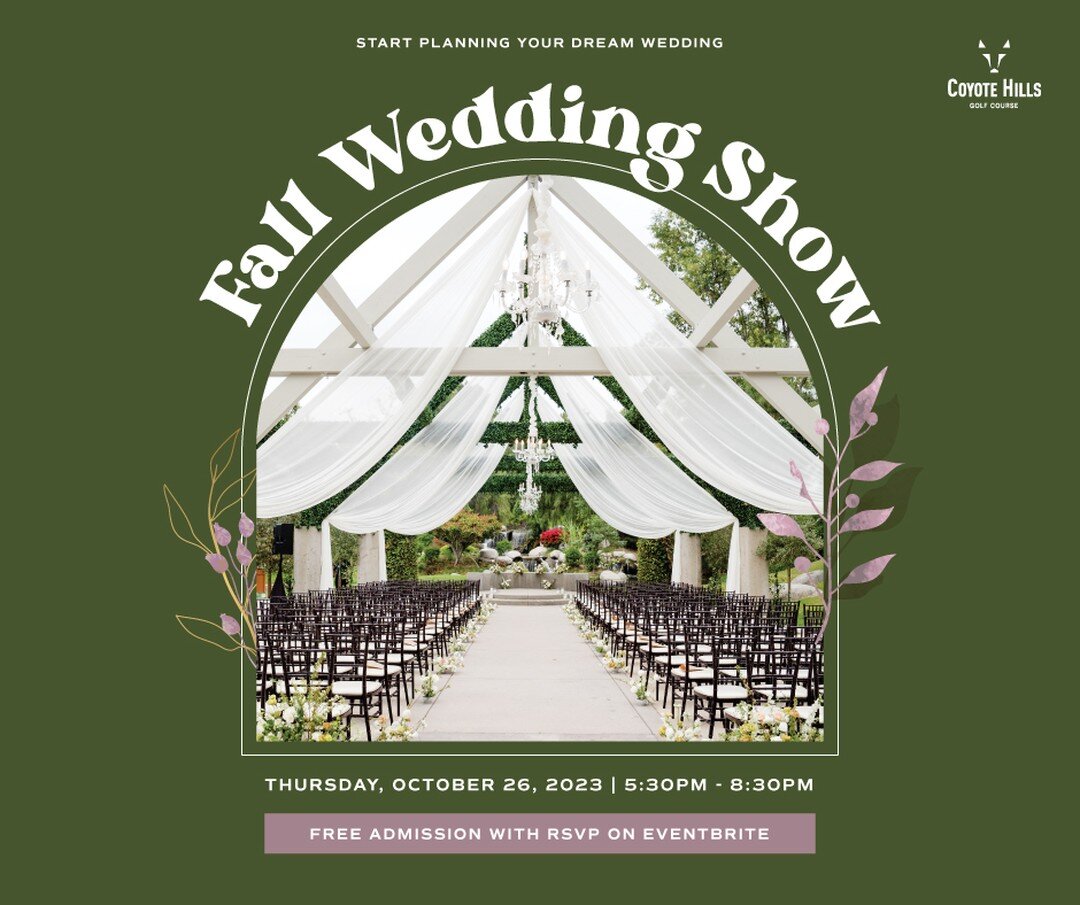 We&rsquo;ve been quiet these last few months, but we have been busy! 

SoCal Friends &mdash; We&rsquo;re so excited to get offline and in-person at the @coyotehillsgcevents Fall Wedding Show. We&rsquo;ll be displaying our products live as well as som
