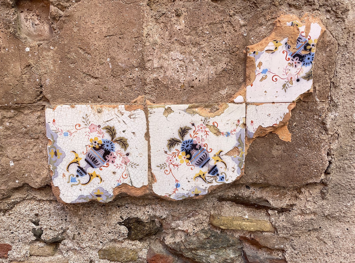 Remnants of very old tiles