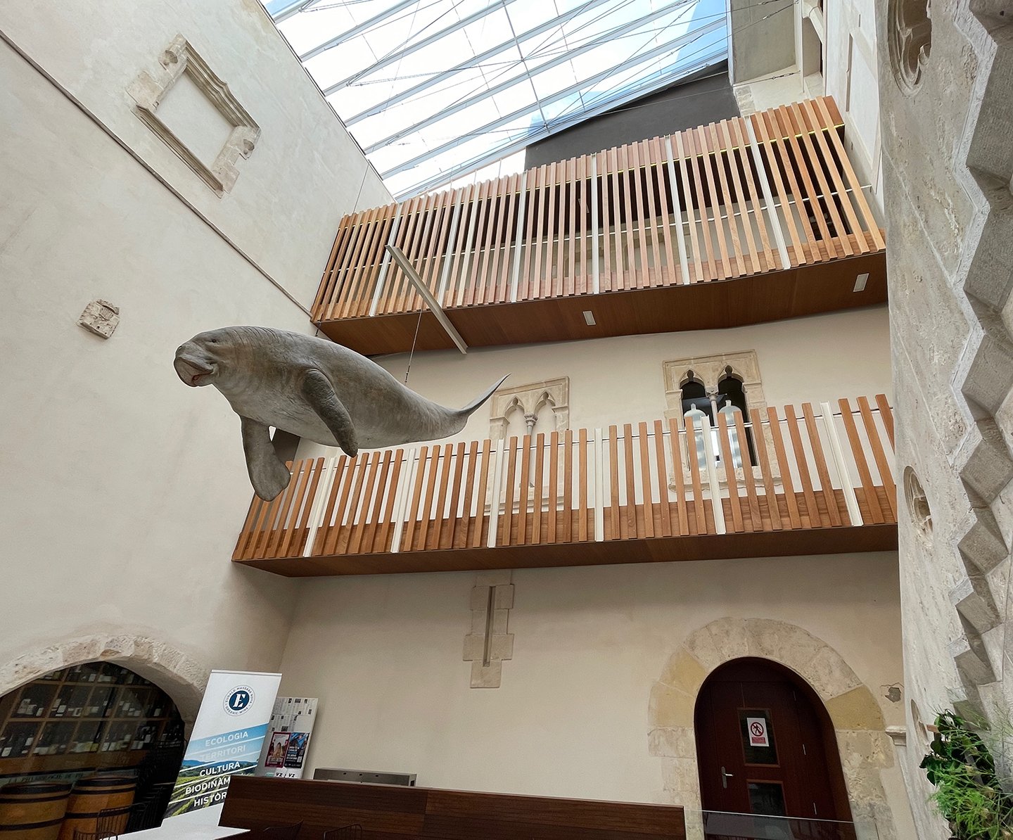 Inner courtyard of renovated building