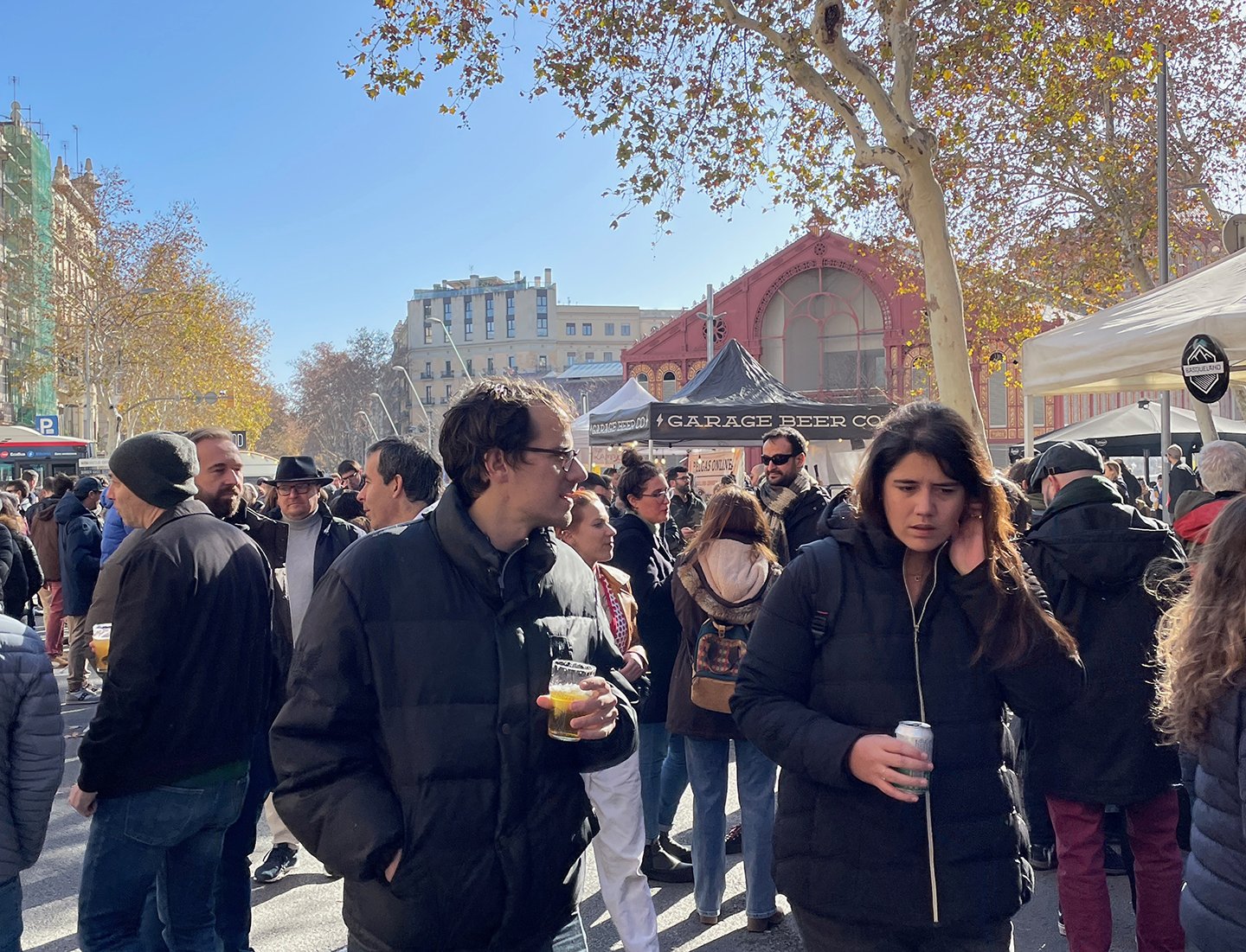 Festival with Sant Antoní market behind
