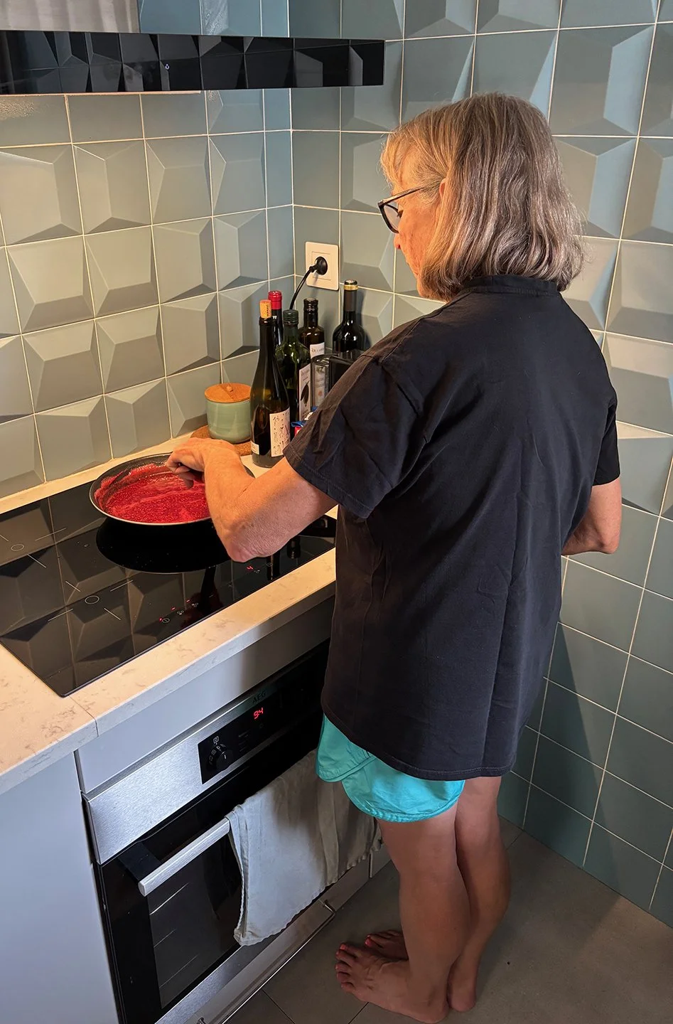   Monday morning making raspberry jam. Why not?!  