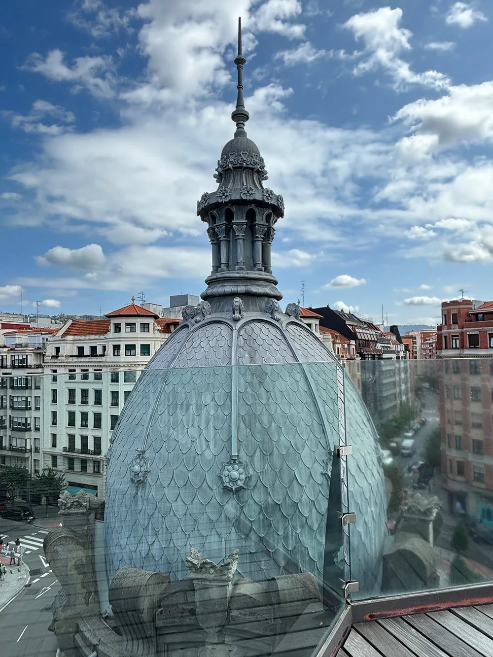 Beautiful dome on the original building. Each corner has one of these.