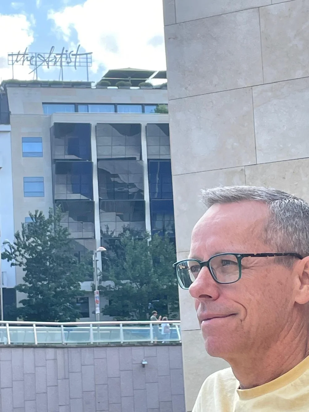 In a rare event, Bob cooperated with posing for a picture by Robert.