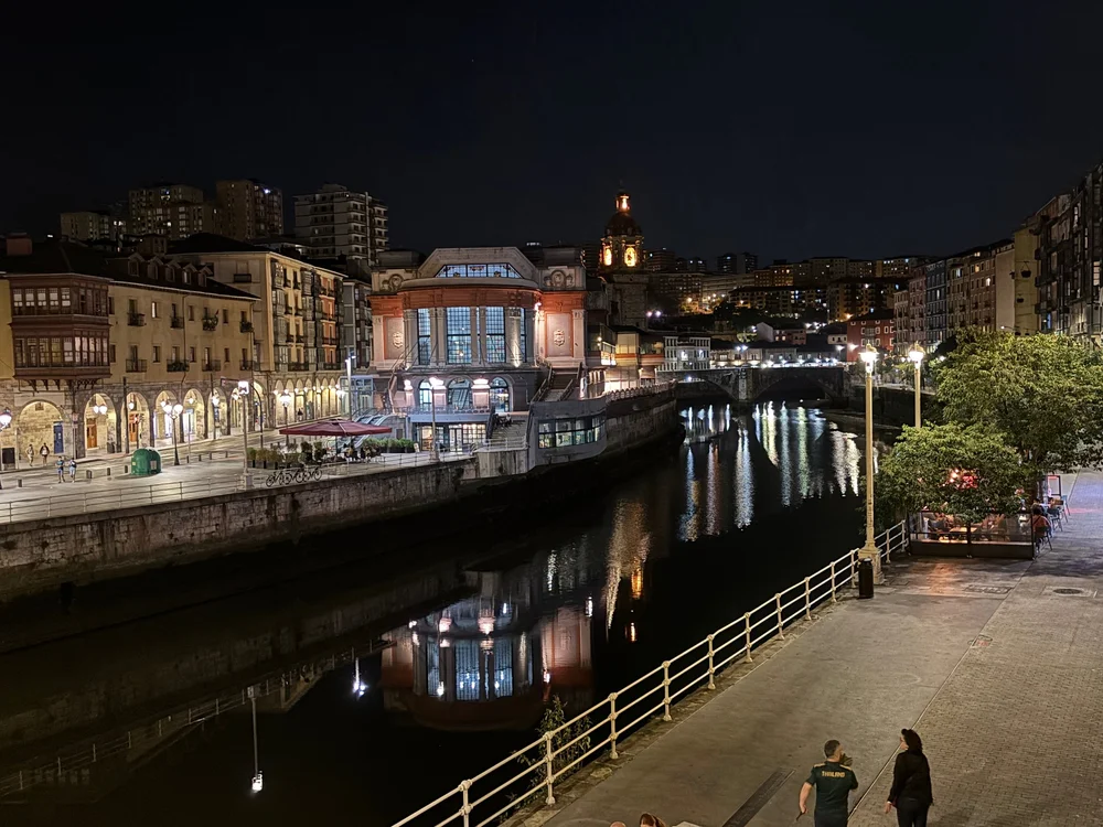 The Nervion river runs through the city. The  Ribera Market is in the center of photo. Great place to visit; unfortunately we didn’t have time this quick trip.
