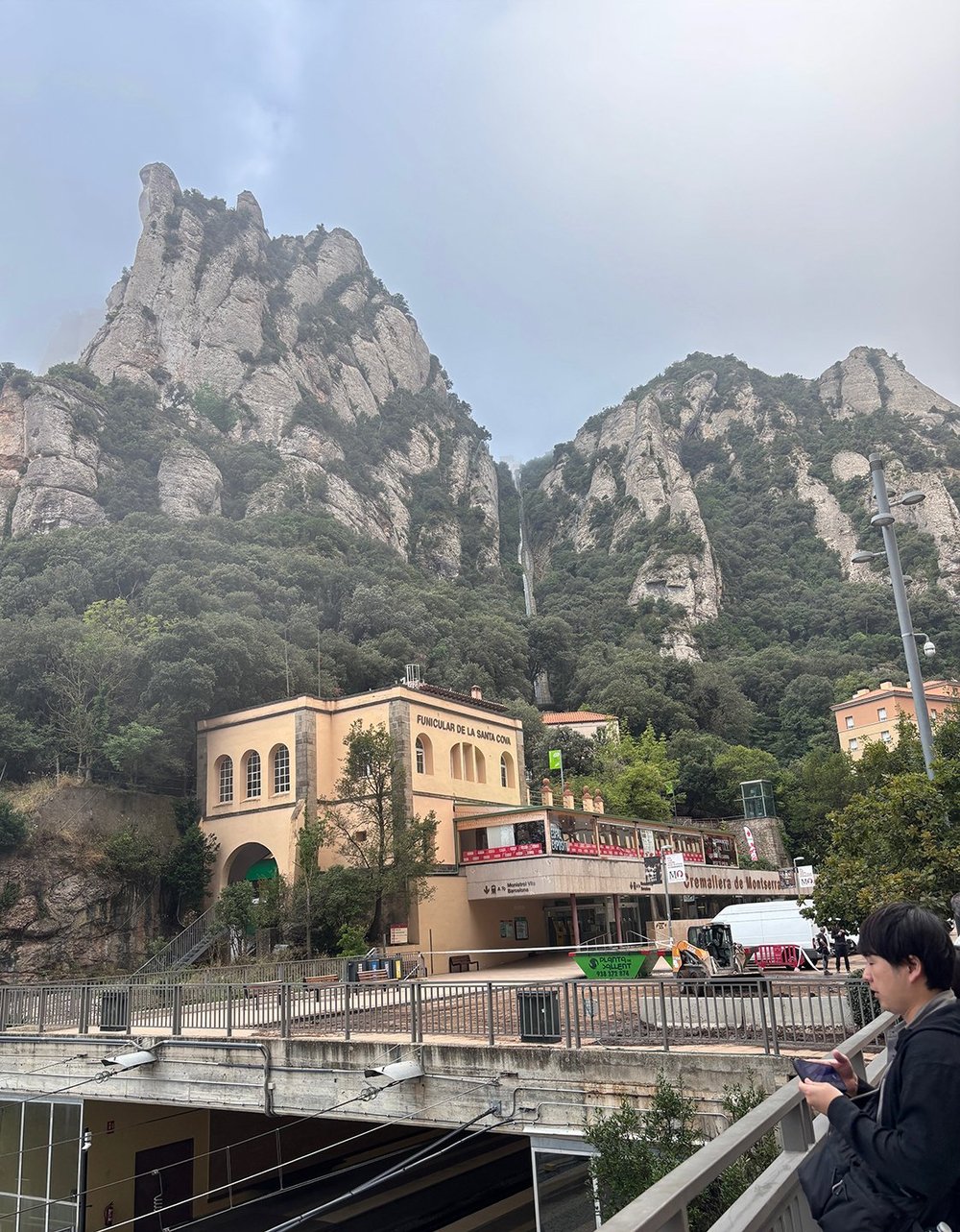 The mountains were coming in and out of view, as the fog swirled.