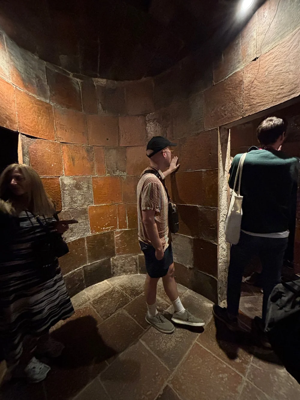 We went inside an old ceramic wine vat!