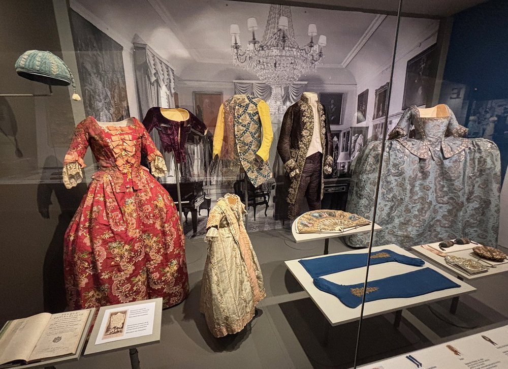 Also in the museum, a collection of historic clothing.