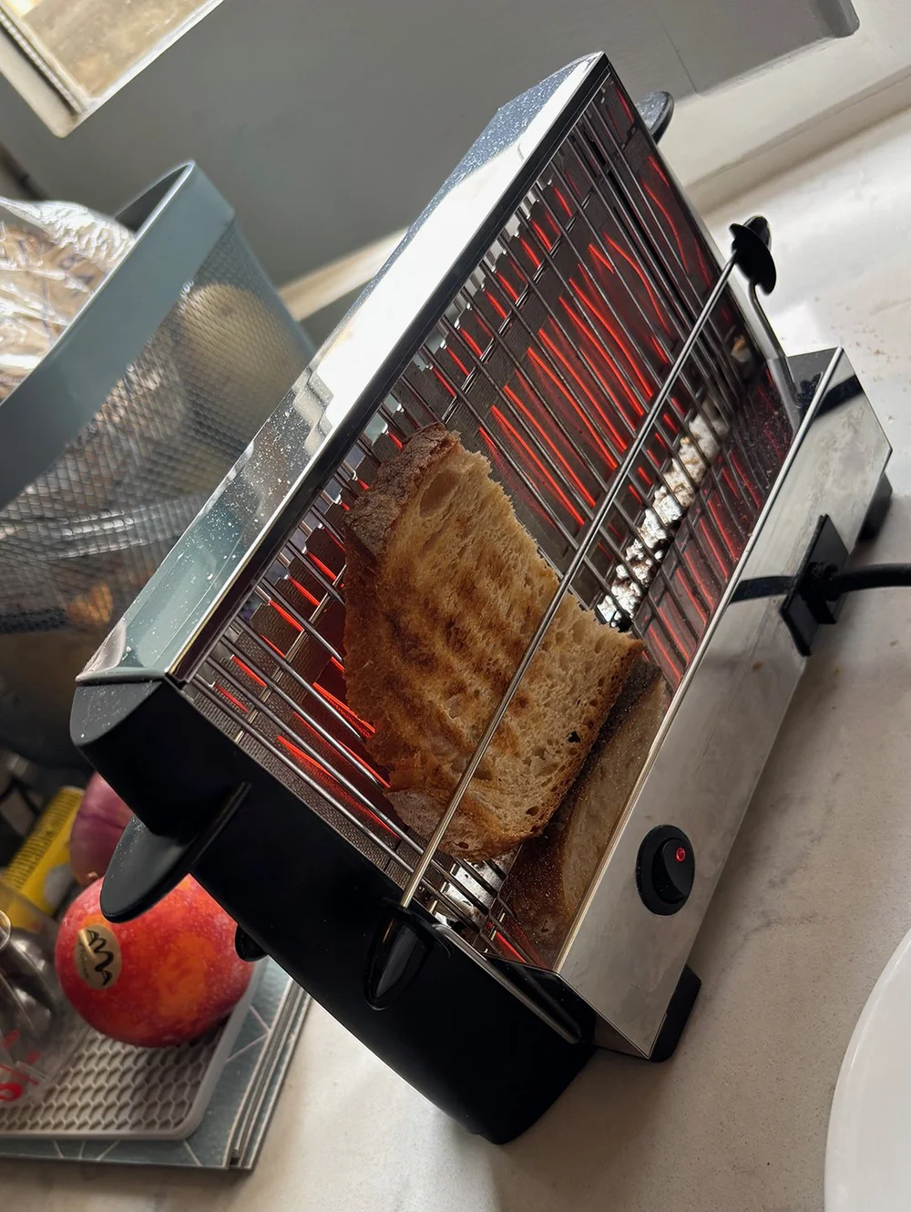 How about this new take on an old-style toaster? In our apartment.
