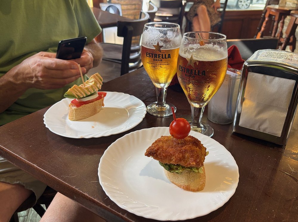 Right to the street lined with pincho bars.