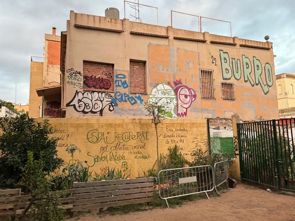An abandoned former grand house in Gràcia.