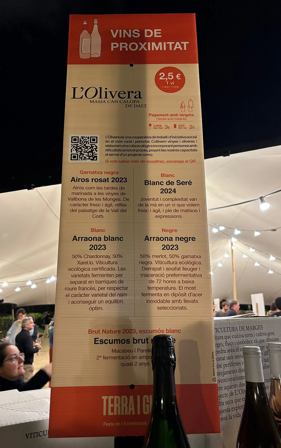 A very local winery, we'd been to before. Up in the hills of Barcelona.