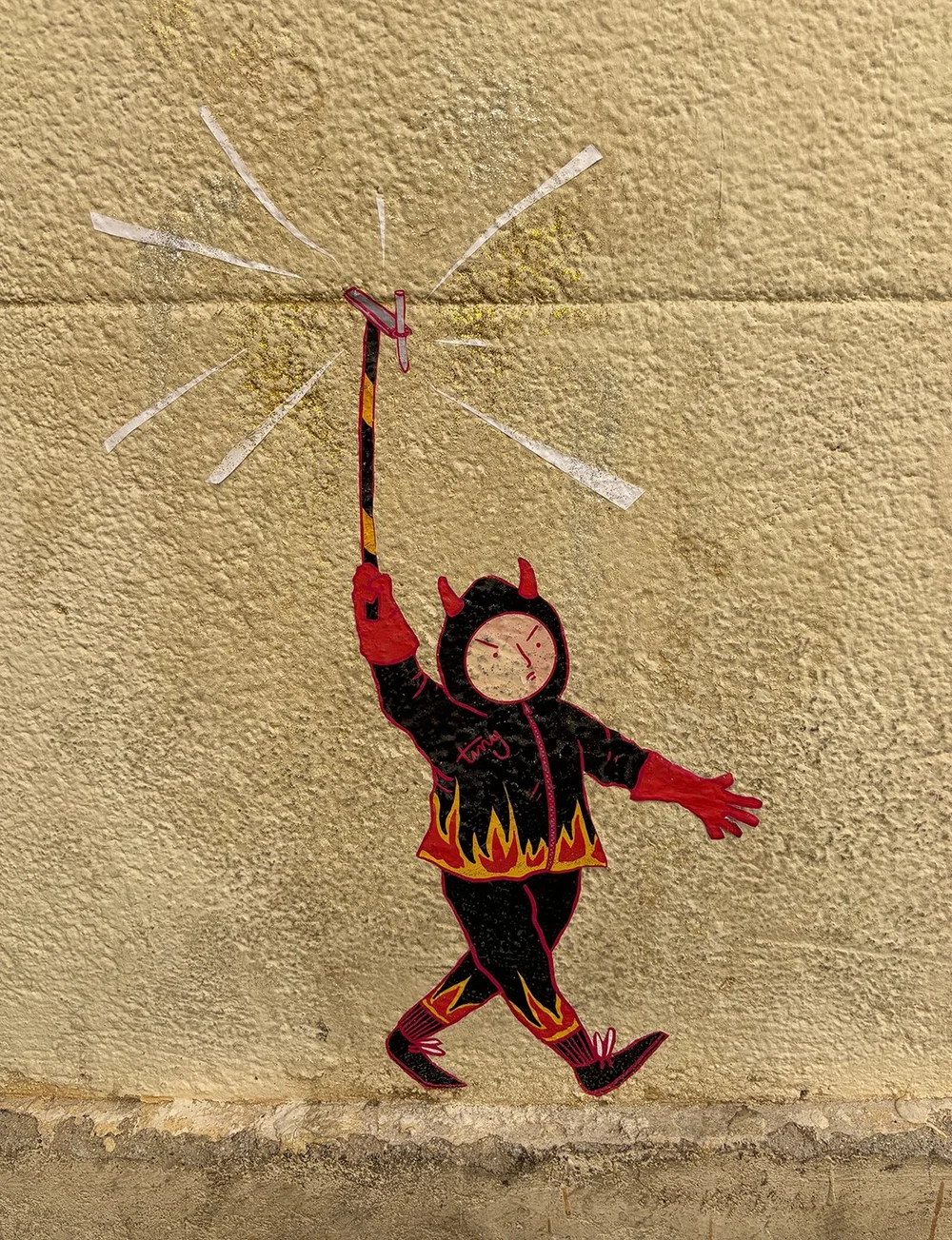 Cute cartoon version symbolizing the "devils" in Correfocs.