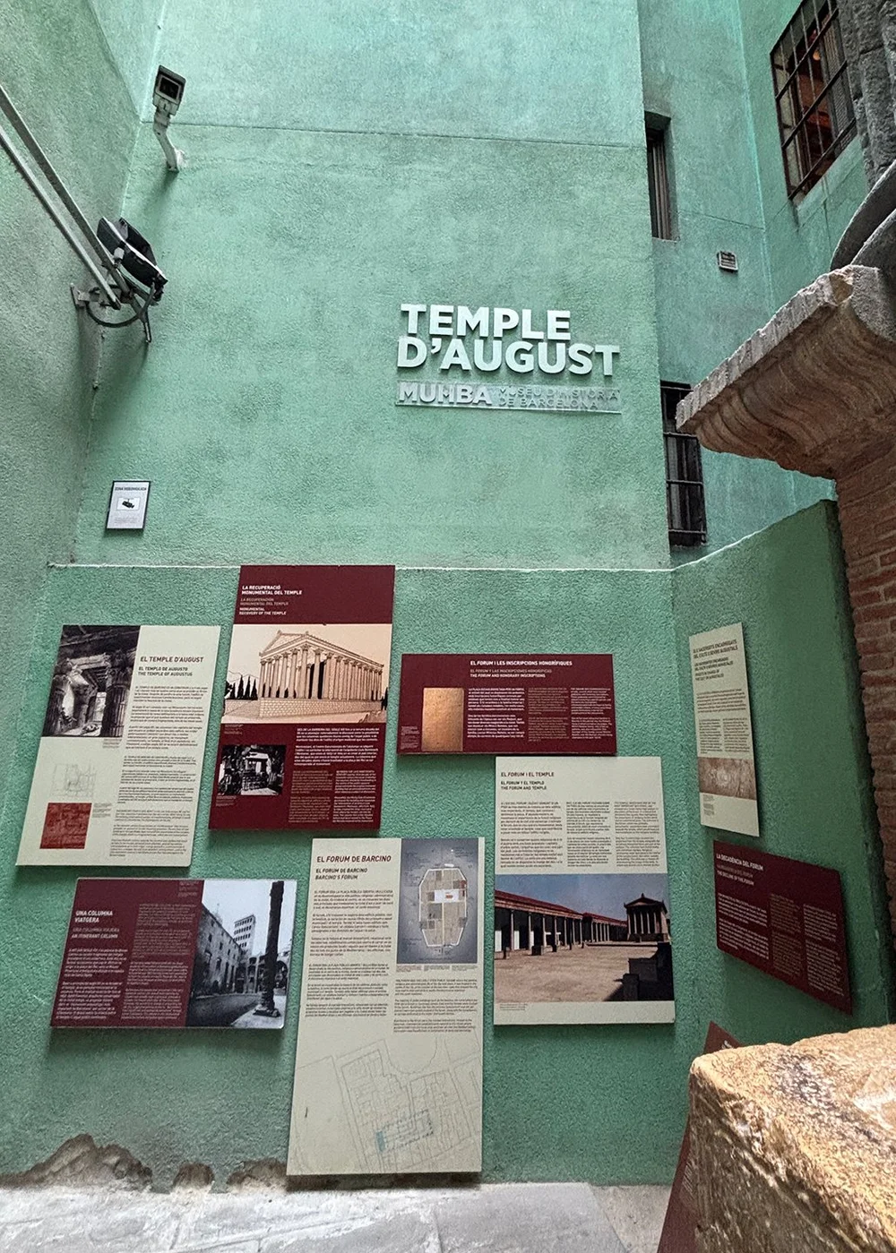 Nestled within other buildings, a mini museum.