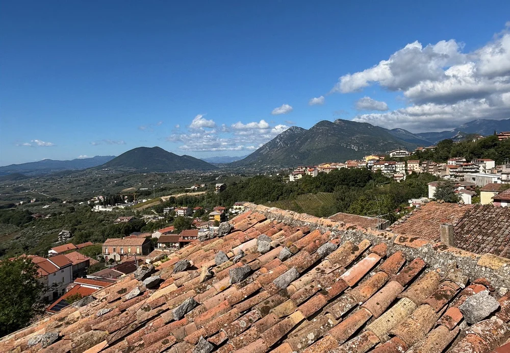 View from our deck overlooking the Benevento wine region.