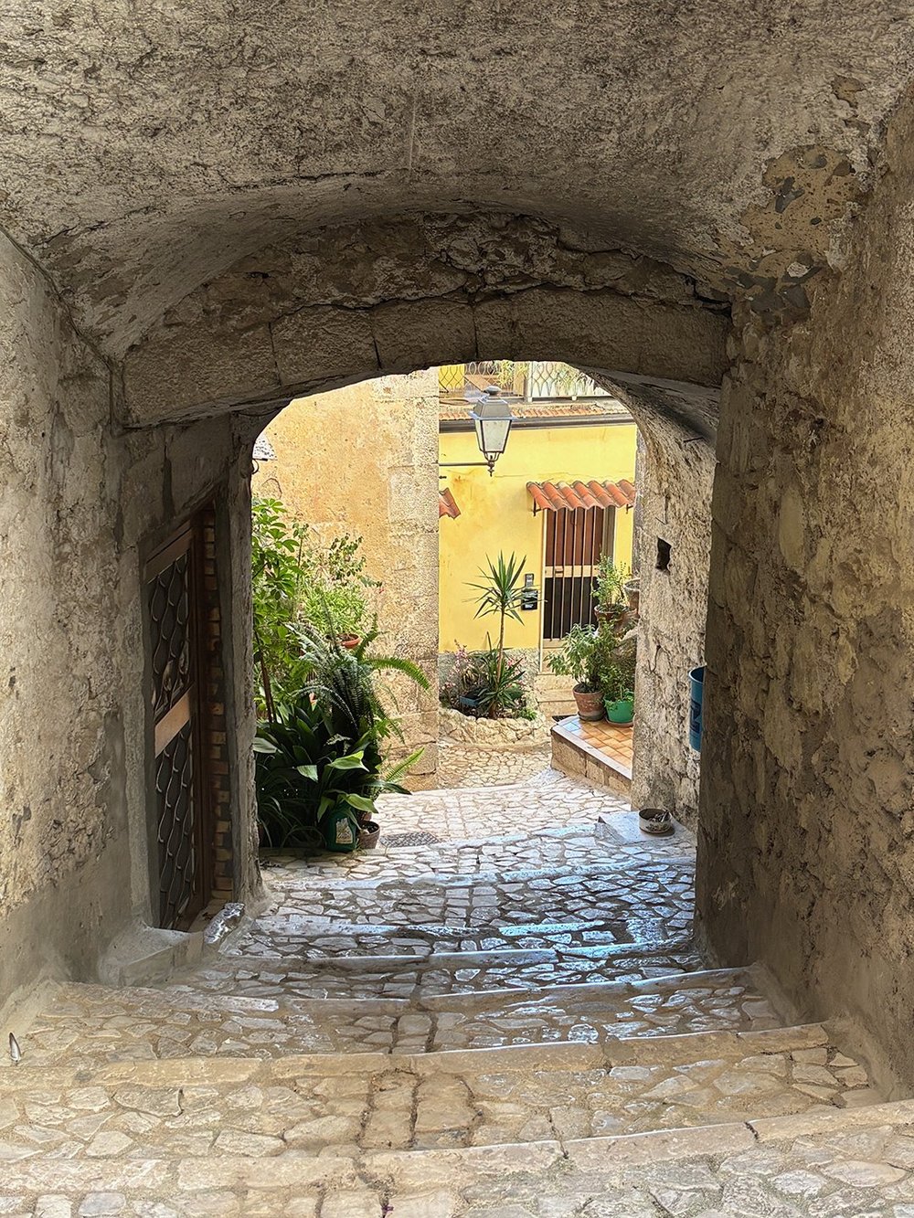 Tunnel passageways everywhere. The village is on steep slopes.