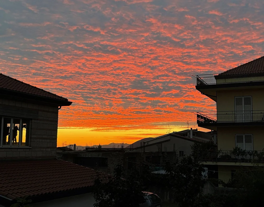 A beautiful sunset sky.