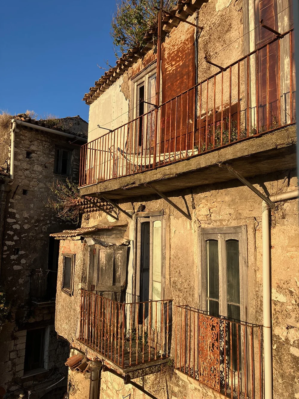 Late afternoon light on decrepit buildings makes them beautiful to me.