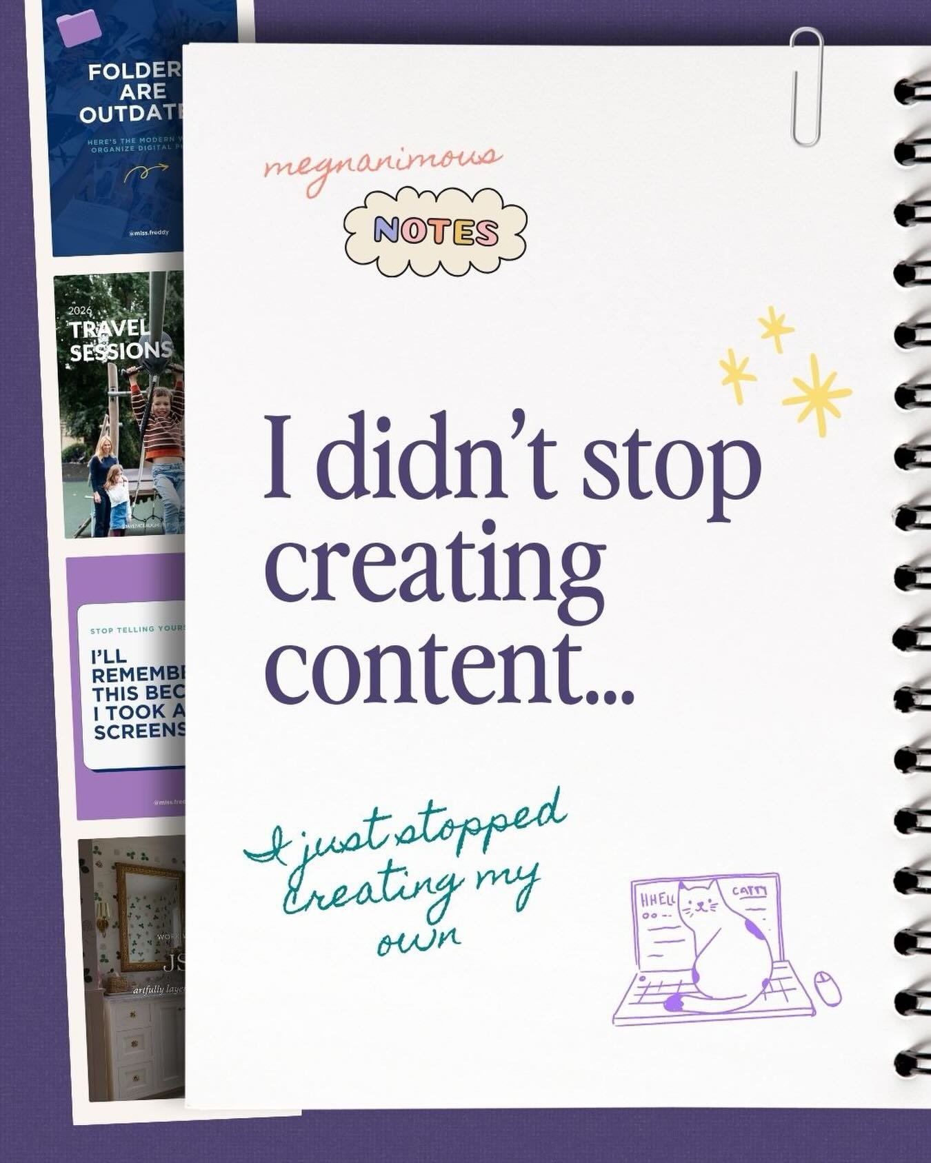 I didn&rsquo;t mean to become the cobbler&rsquo;s kid... but here we are.

The last month has been full. The kind of busy that looks like:
&rarr; building seamless photo carousels for a family photographer
&rarr; creating educational content for a ph