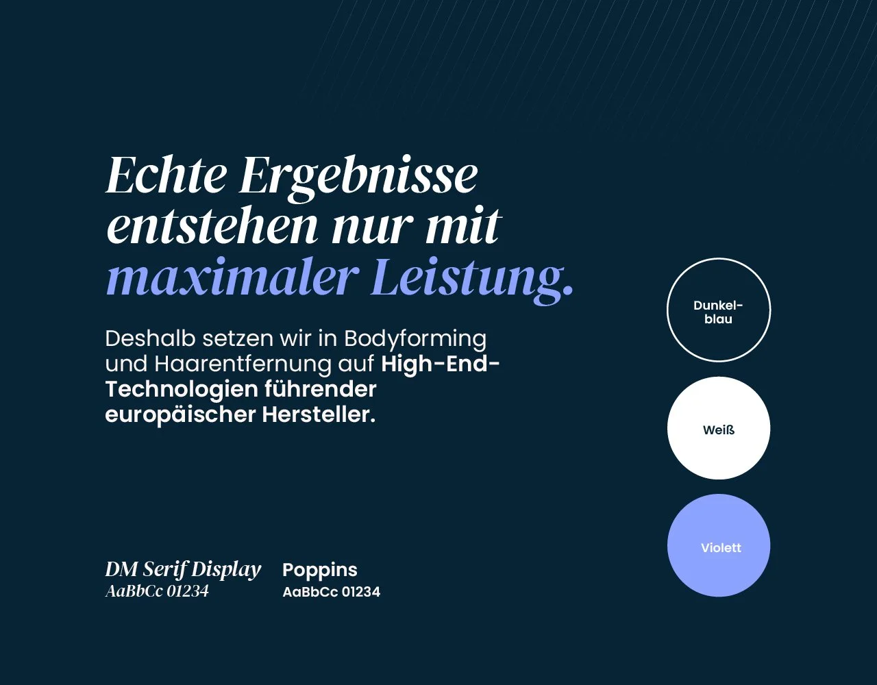 Farben und Schriften vom Branding von Aesthetic Minds