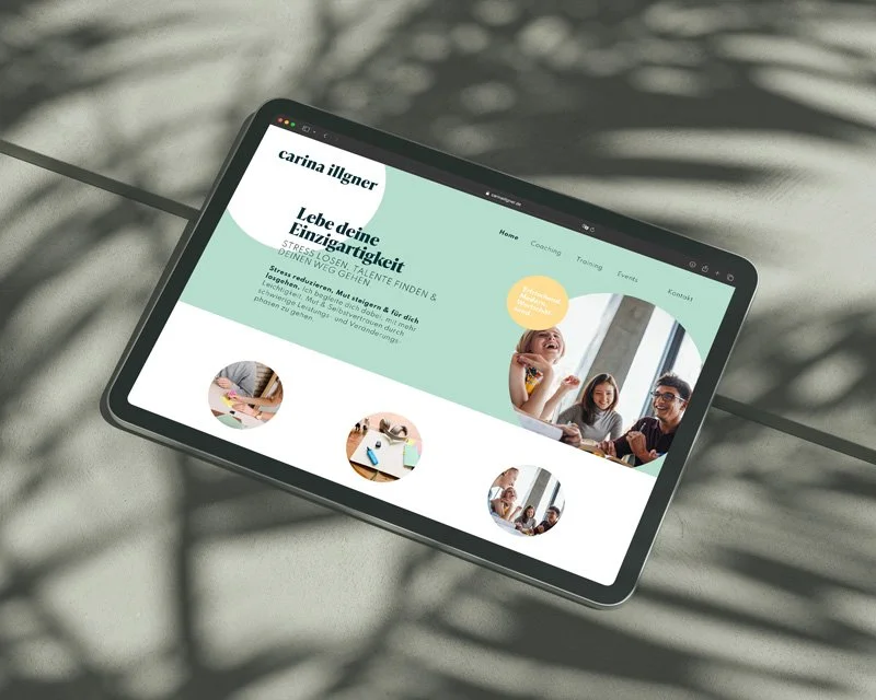 Startseite der Website von Carina Illgner