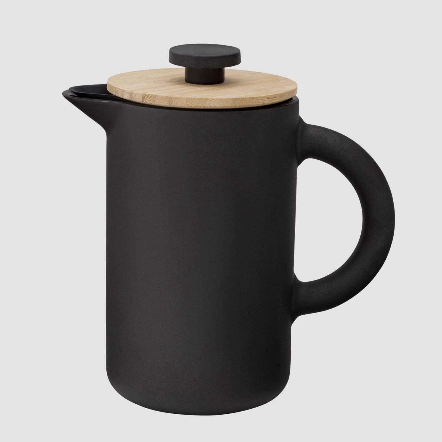 Theo French Press- Matte Black Ceramic — NAHARA HEALING ARTS