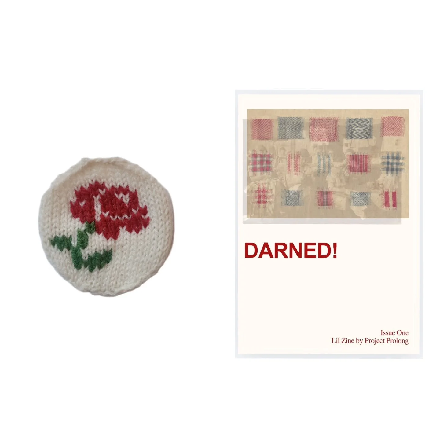 🪡✨️~ DARNED! ZINE &amp; CIRCULAR PATCH COMBO ~✨️🪡
&bull;
These ziiiines go live on my website at 10am tomorrow for preorder. This package comes with a smaller circular patch (7x7cm), and also with instructions on how to stitch it onto your knitwear