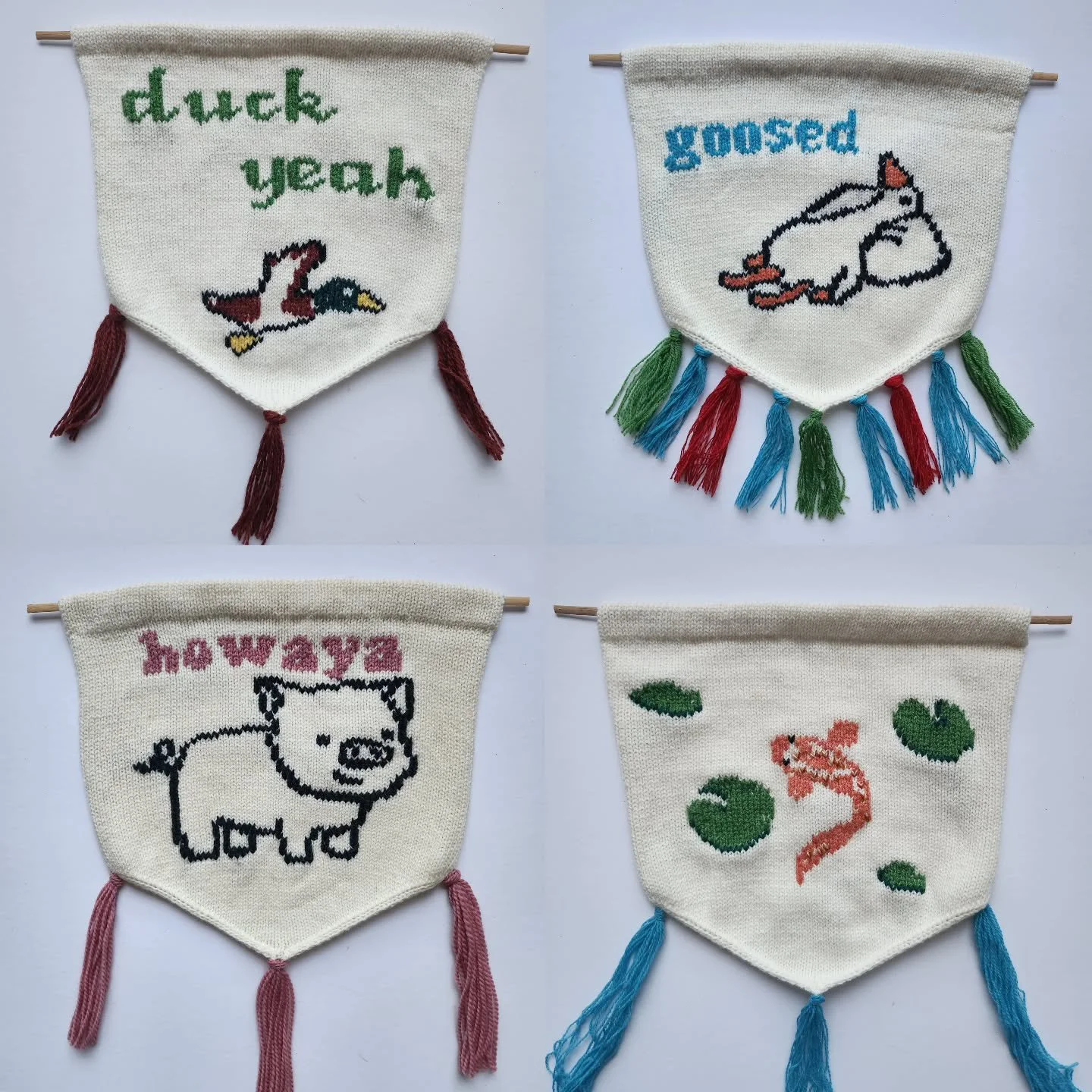 CHOOSE YOUR FIGHTER 💪
&bull;
Looking forward to tonight's class and seeing which one's people want to darn. I'm torn between duck yeah and goosed as these are my real alternate feels most days 🦆🪿 
&bull;
Who's your fave?