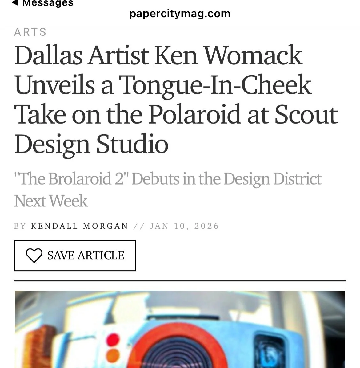 Come see the Brolaroid 2 tonight at Scout: 4-6

Also cool article on yer boy from @papercitydallas writer Kendall Morgan

https://www.papercitymag.com/arts/ken-womack-dallas-artist-scout-design-studio-broloroid-2/

#art #sculpture #painting #forsale 