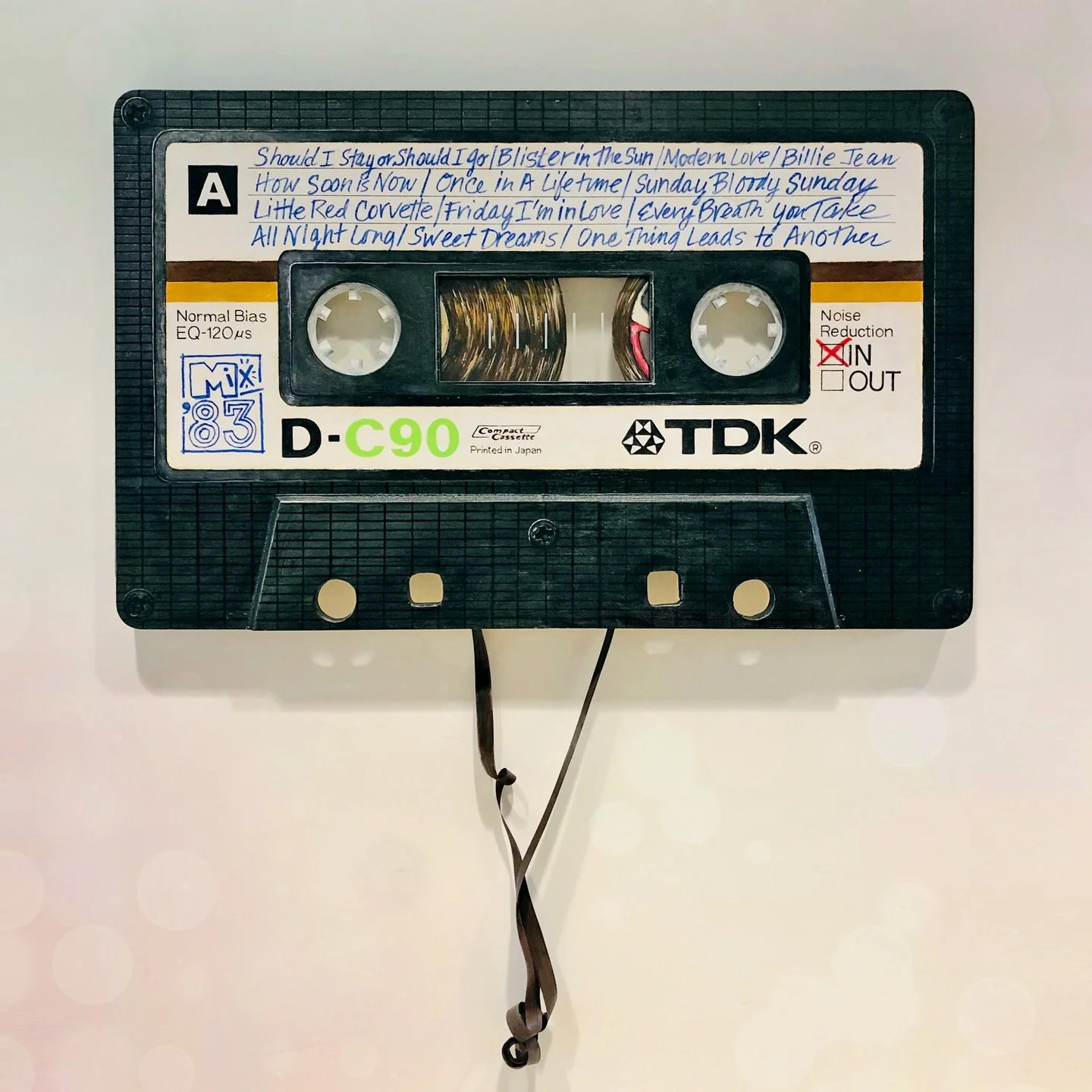 The OG Mixtape  private collection 
48 x 31 x 4  acrylic on plywood construction 
SOLD thru the goat partner @scoutdesignstudio 

In some ways this piece, a love letter to the days when mixtapes were currency, set me in the path of working large and 