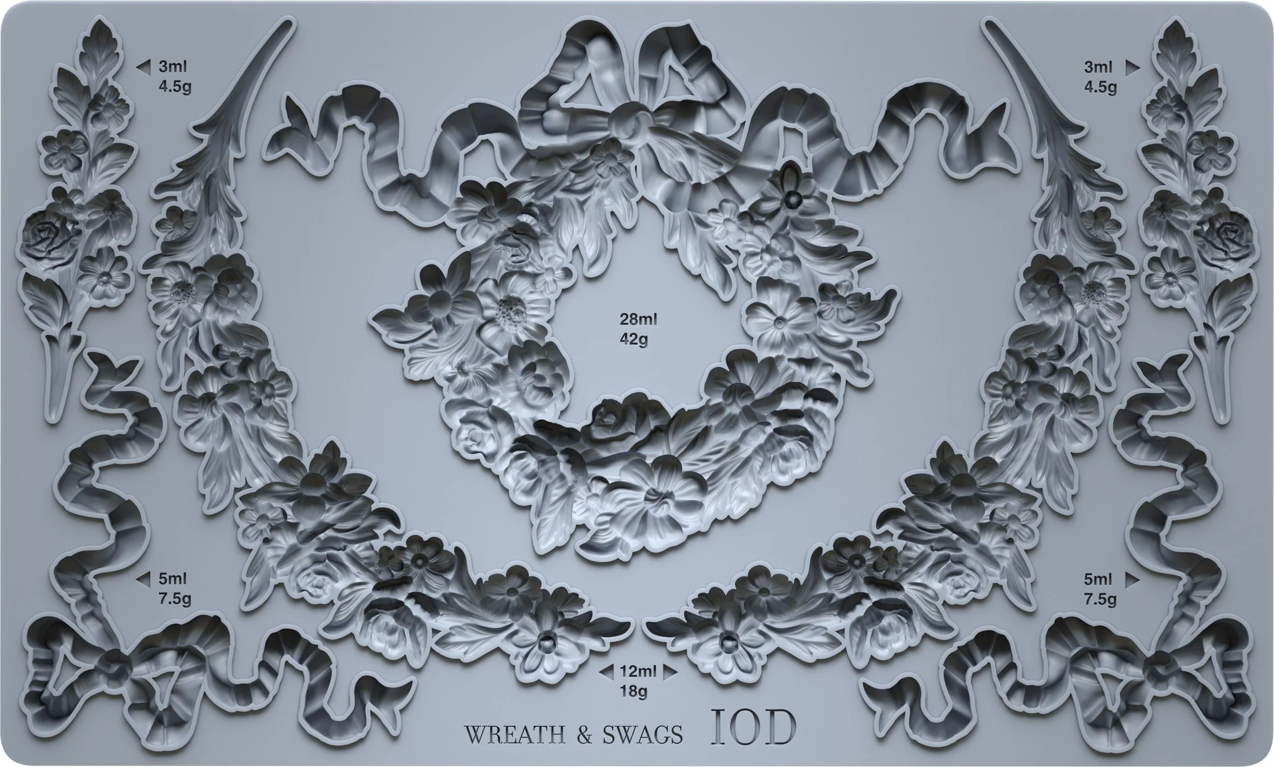 Wreath and Swags 6x10 IOD Mould — Susie On The Farm