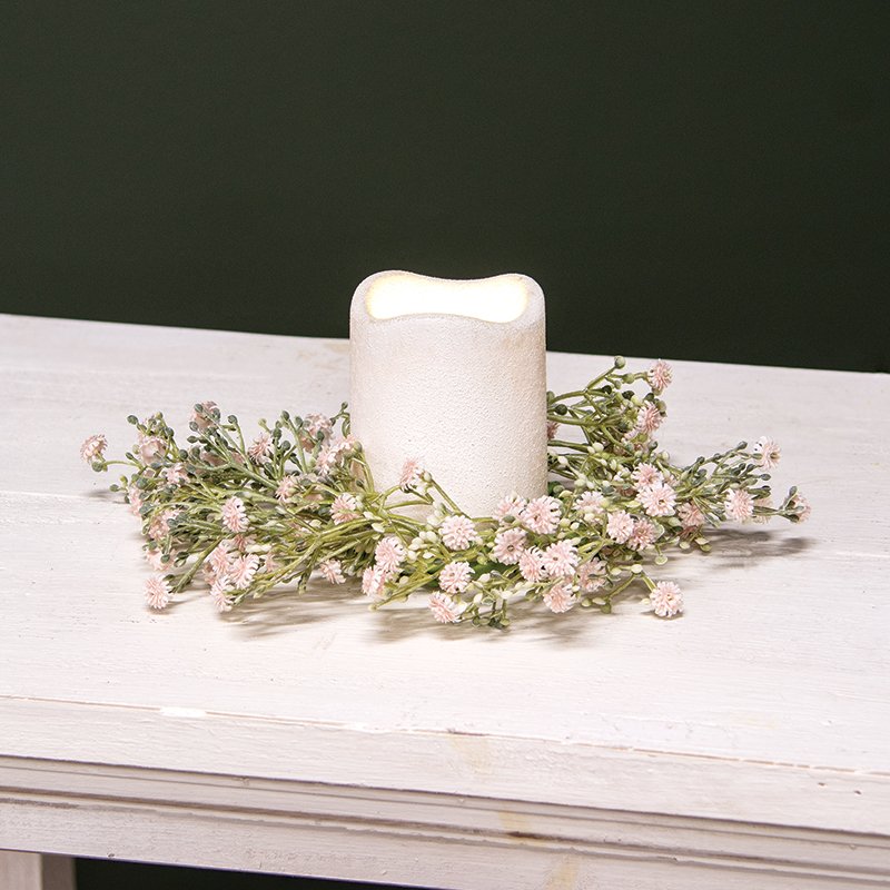 Blushing Blessed Cover Candle Ring - 3-1/2 In