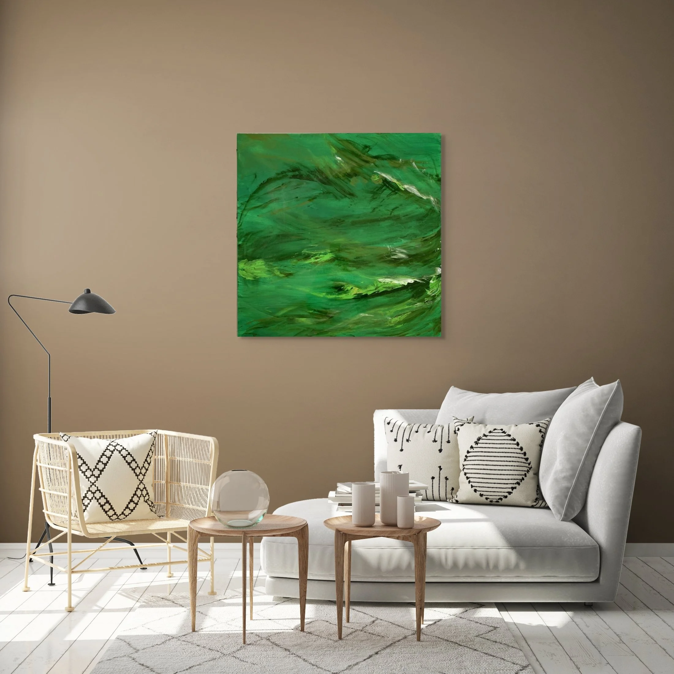 Between the Leaves (36 x 36in)