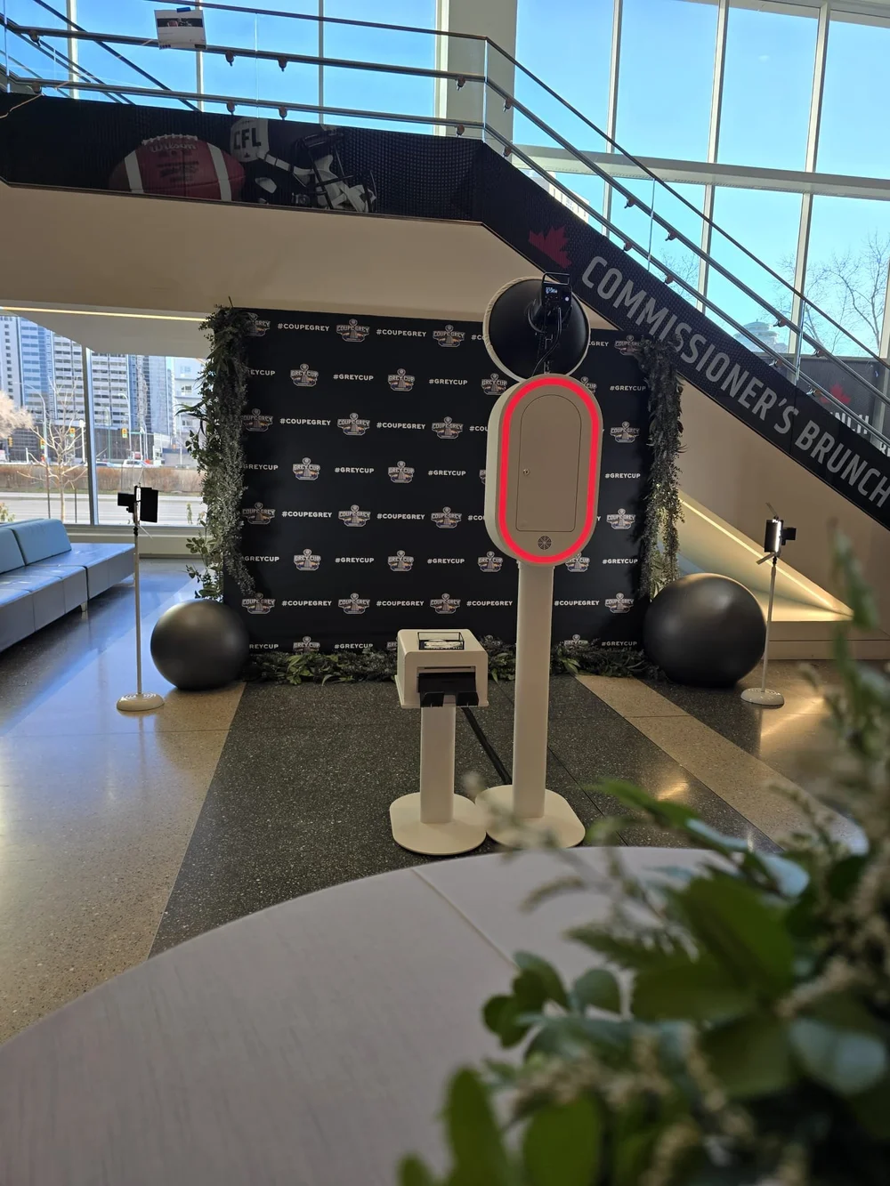 The Nova booth at the Grey Cup Commissioner's Brunch