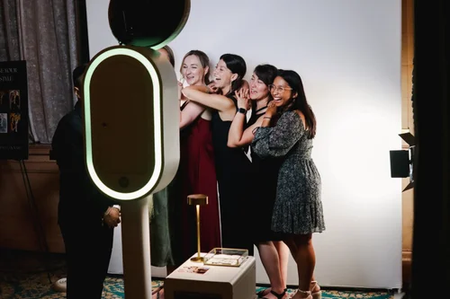Guests posing at the Nova photo booth in Winnipeg
