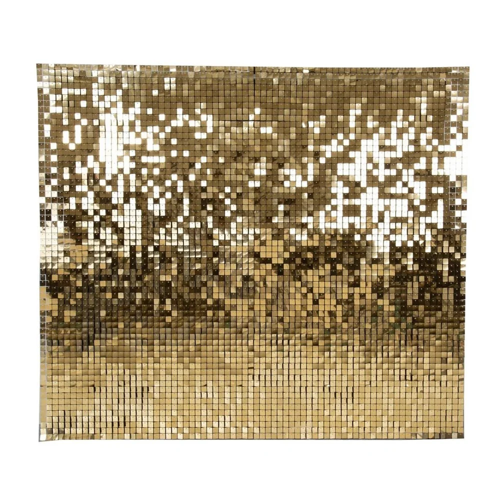 The Gold Shimmer sequin wall, full view