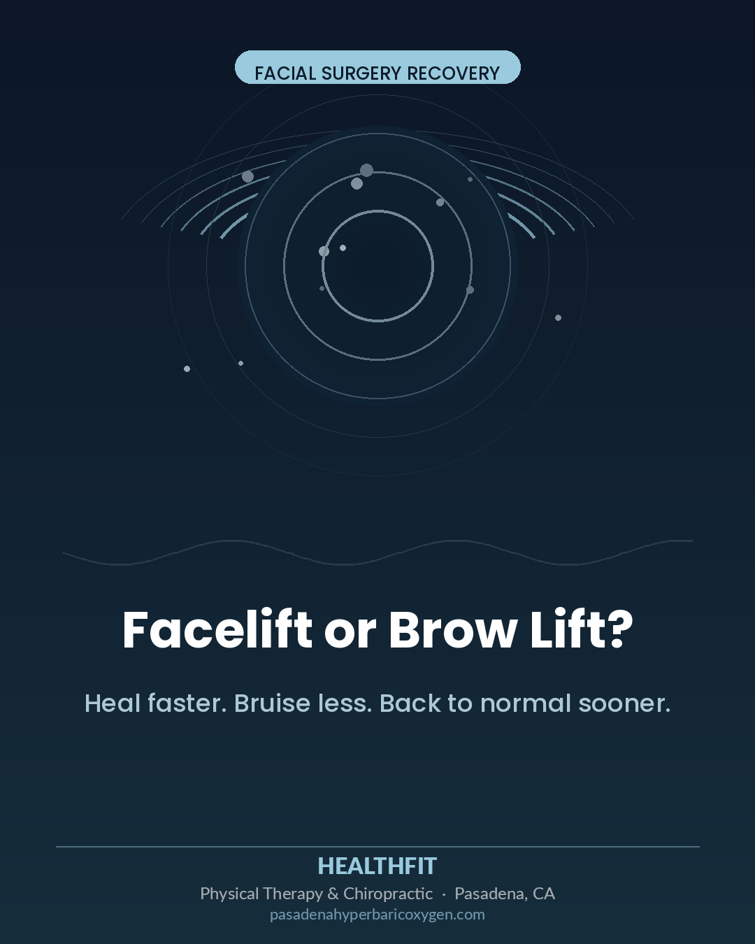 Had a Facelift or Brow Lift? Here's How 2.0 ATA Hyperbaric Oxygen Therapy Can Get You Back to Normal Faster