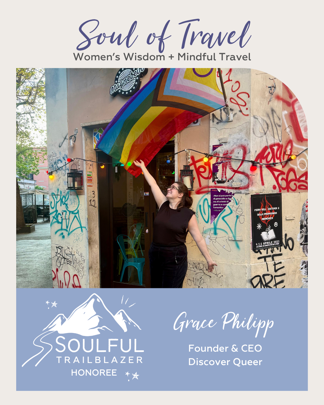 Episode 264 - Soulful Trailblazer Honoree: Grace Philip of Discover Queer Travel