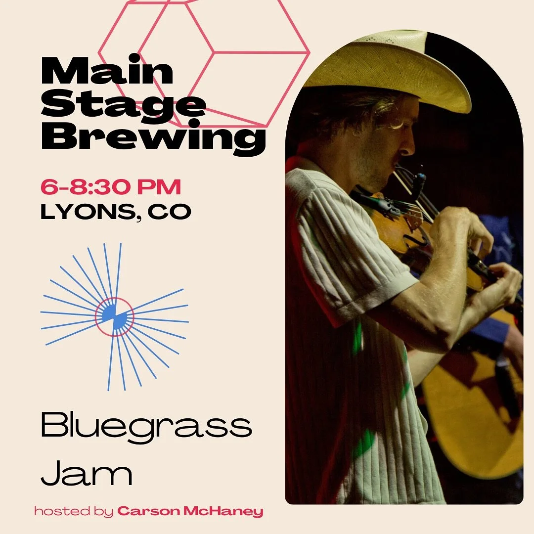 Hosting the Bluegrass Jam tonight @mainstagebrewing in Lyons CO from 6-8:30! 

Come on by and pick / sing some tunes! 🎻