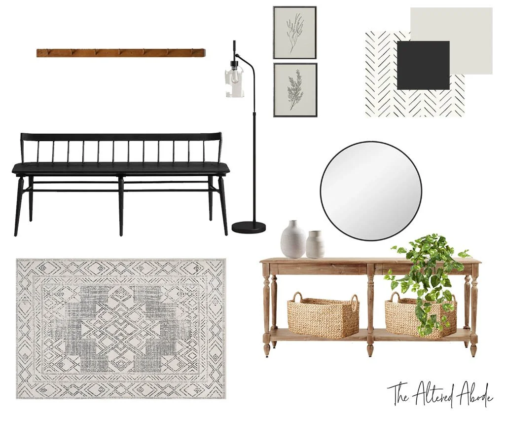 Modern Farmhouse Entryway Project — The Altered Abode - Interior Design