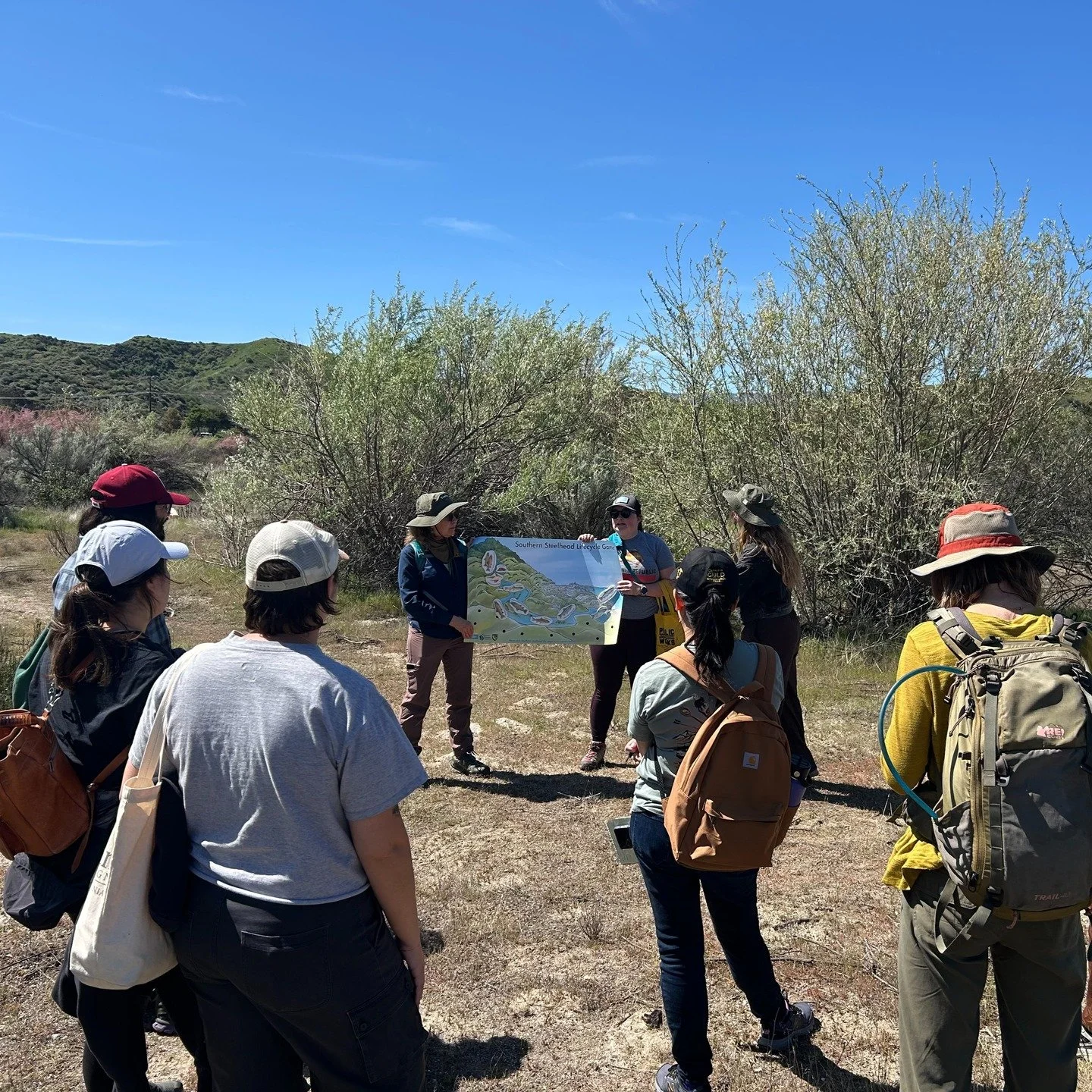 On April 5th the Southern Steelhead Coalition, @treepeople_org and @safecleanwaterla lead an amazing Teaching Tour all about the upper Santa Clara River and Southern steelhead that inhabit it. Thanks to our partners on this free educational event for