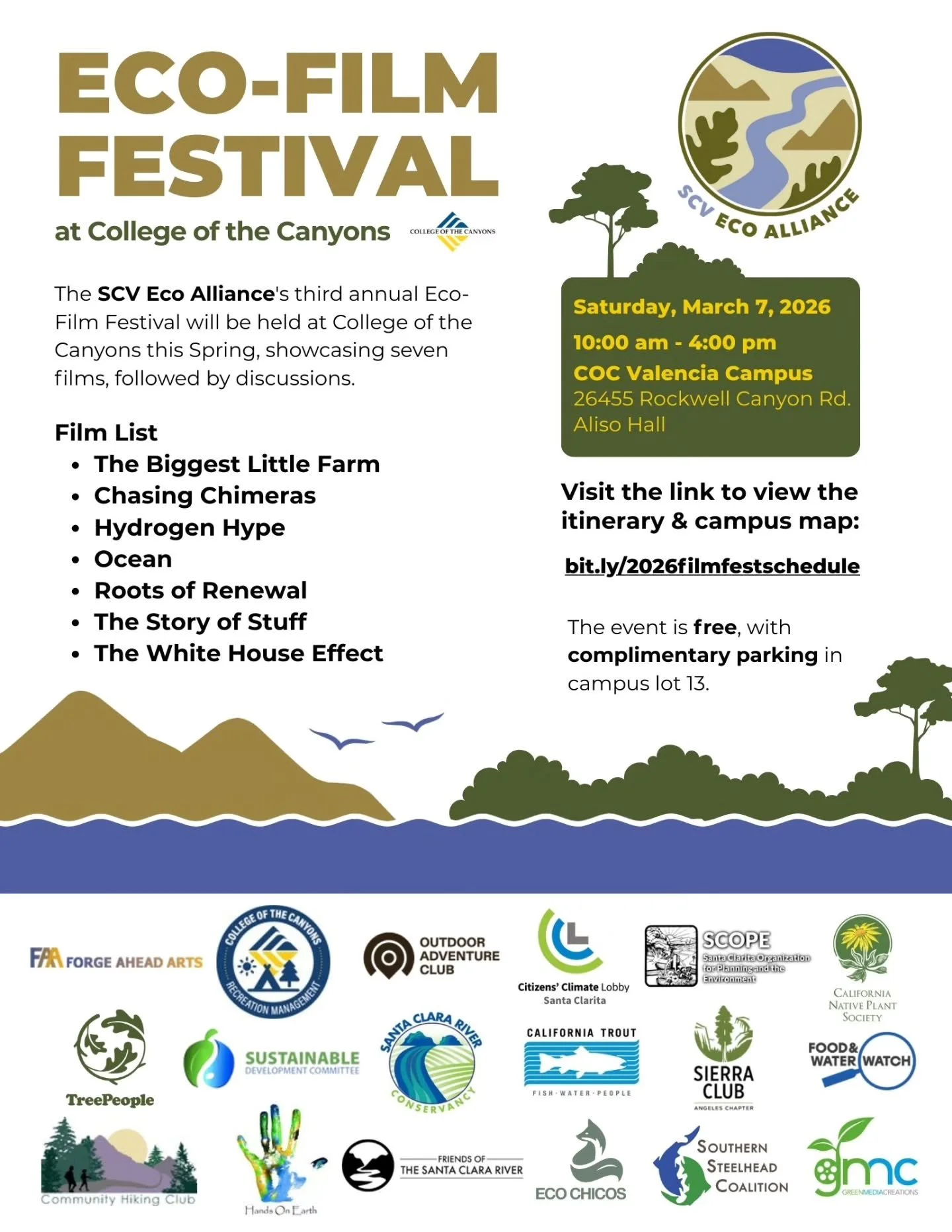 Join me tomorrow at the SCV Eco Alliance Eco-Film Festival! The event is free! Take some time and enjoy some films. #talkingsteelhead #southernsteelheadcoalition