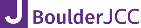 Boulder JCC logo with purple and white colors.