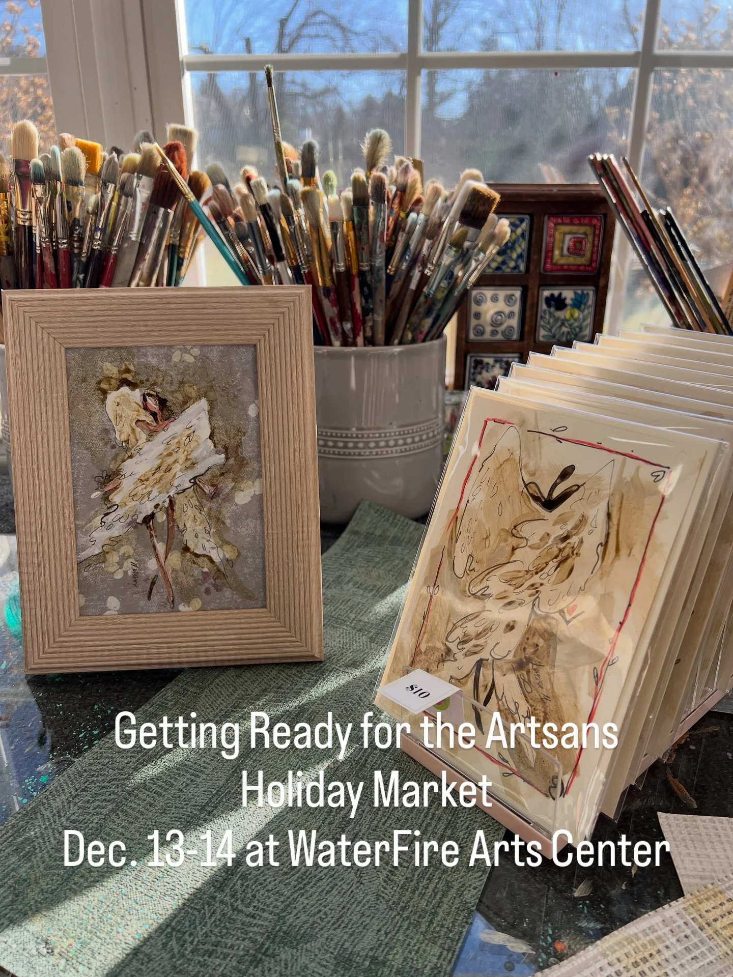 I hope to see you on December 13-14 (10-4 pm) at the @WaterFire arts Center for another amazing @pvdartisansmarket  holiday marker event! 
Get inspired this holiday! Get your ANGEL! 🤍🪽

#artgrl #contemporaryart #figurativeartist #holidayangels #ang