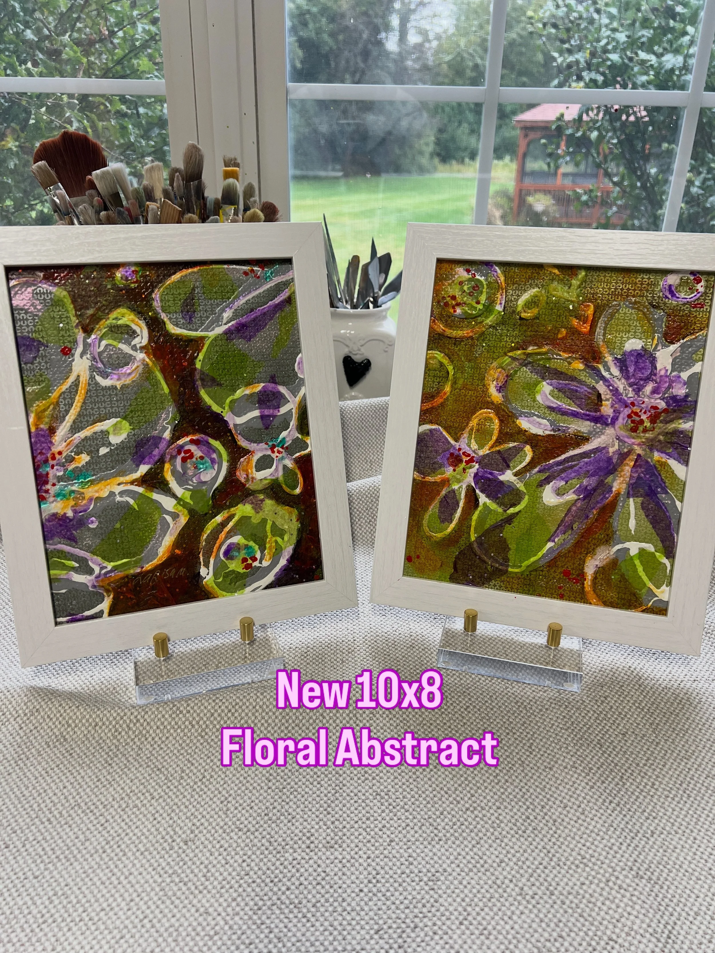 Mixed media original art on fabric. 
10x8 framed. Available for purchase.
Larisa-Designs.com