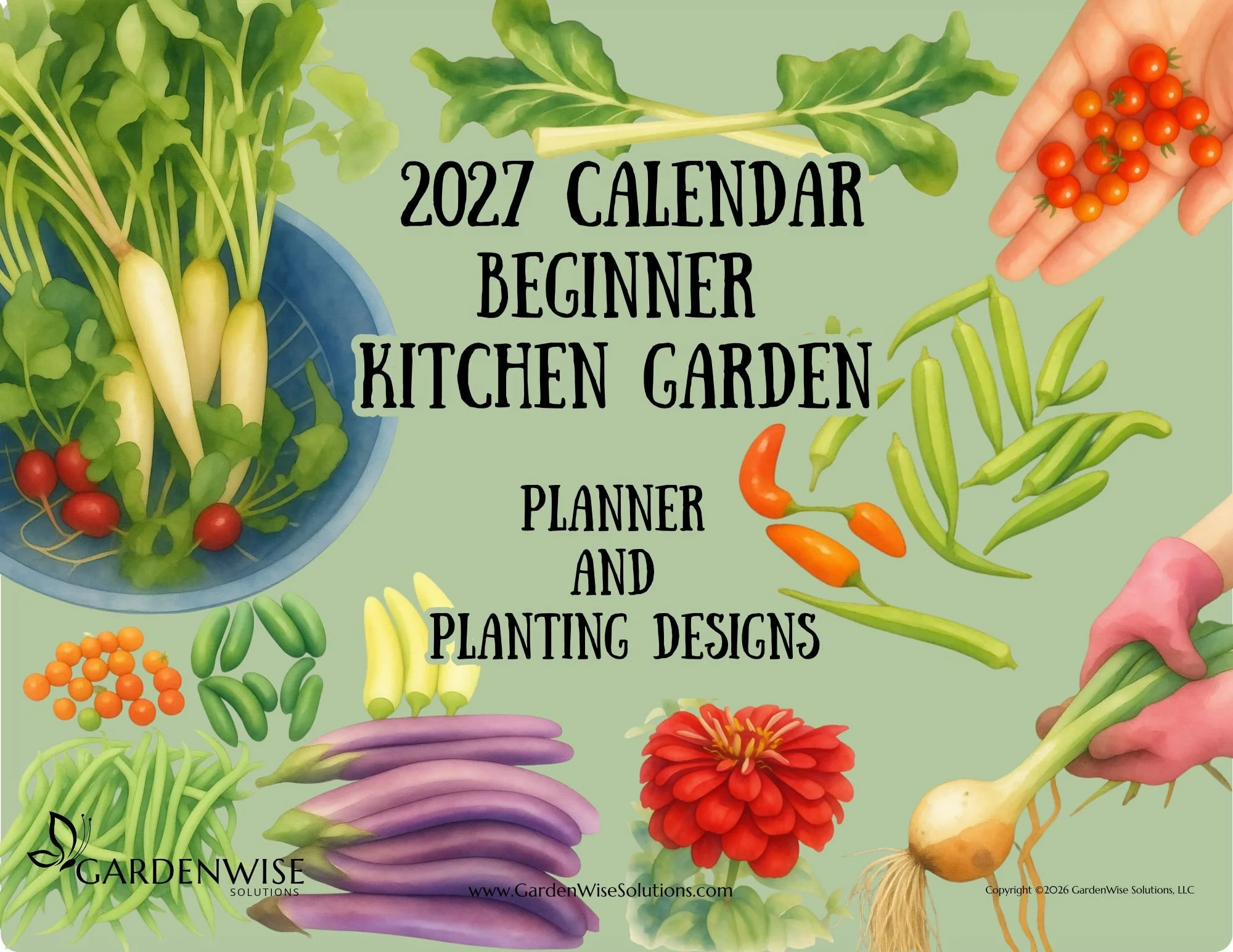 Beginner Kitchen Garden 2027 Calendar and Planner