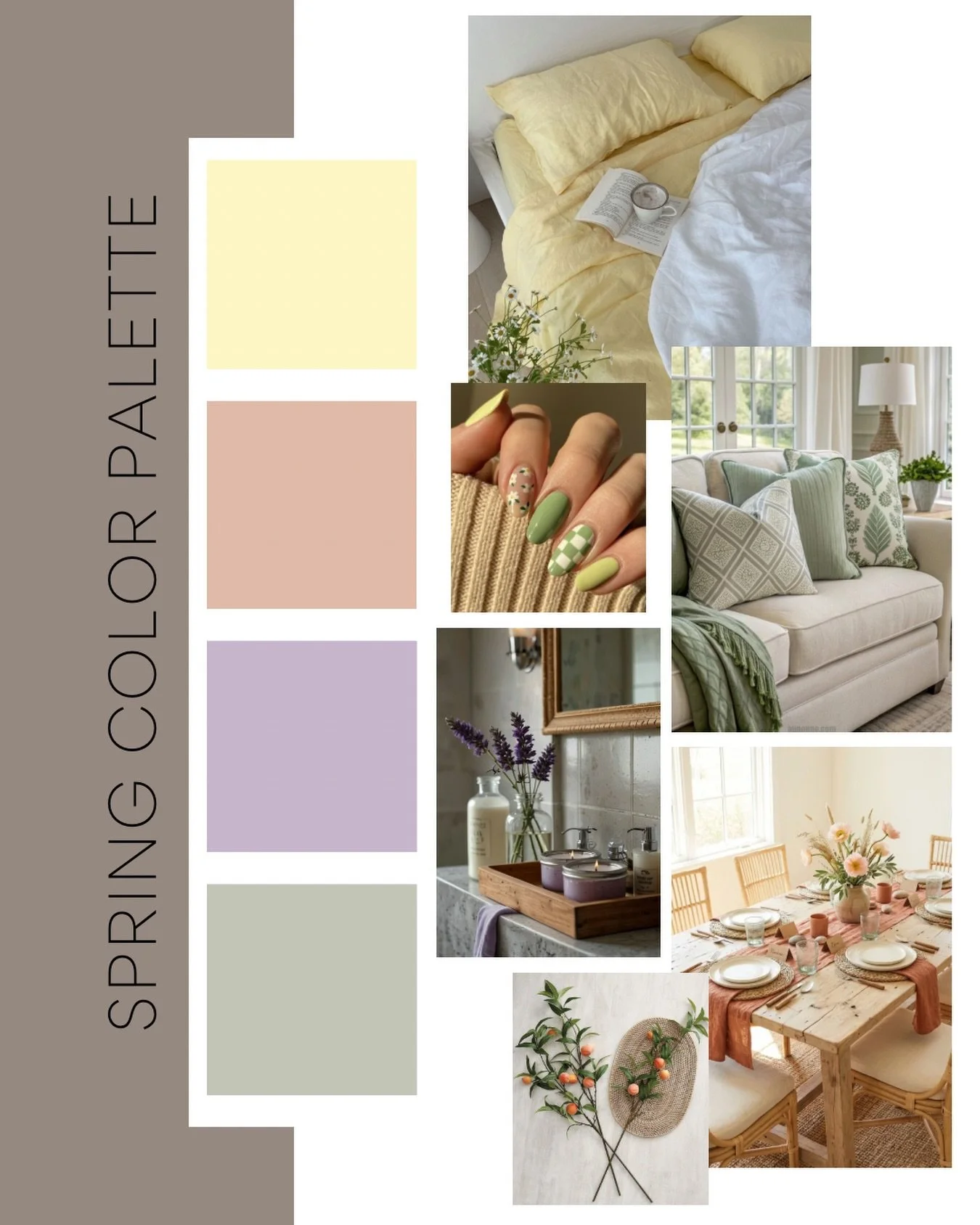 Soft spring hues, fresh textures, and a palette that feels like sunshine and slow living. 🌸💚

We&rsquo;re loving this mix of butter yellow, sage, blush, and lavender for interiors that feel light, airy, and effortlessly elevated.