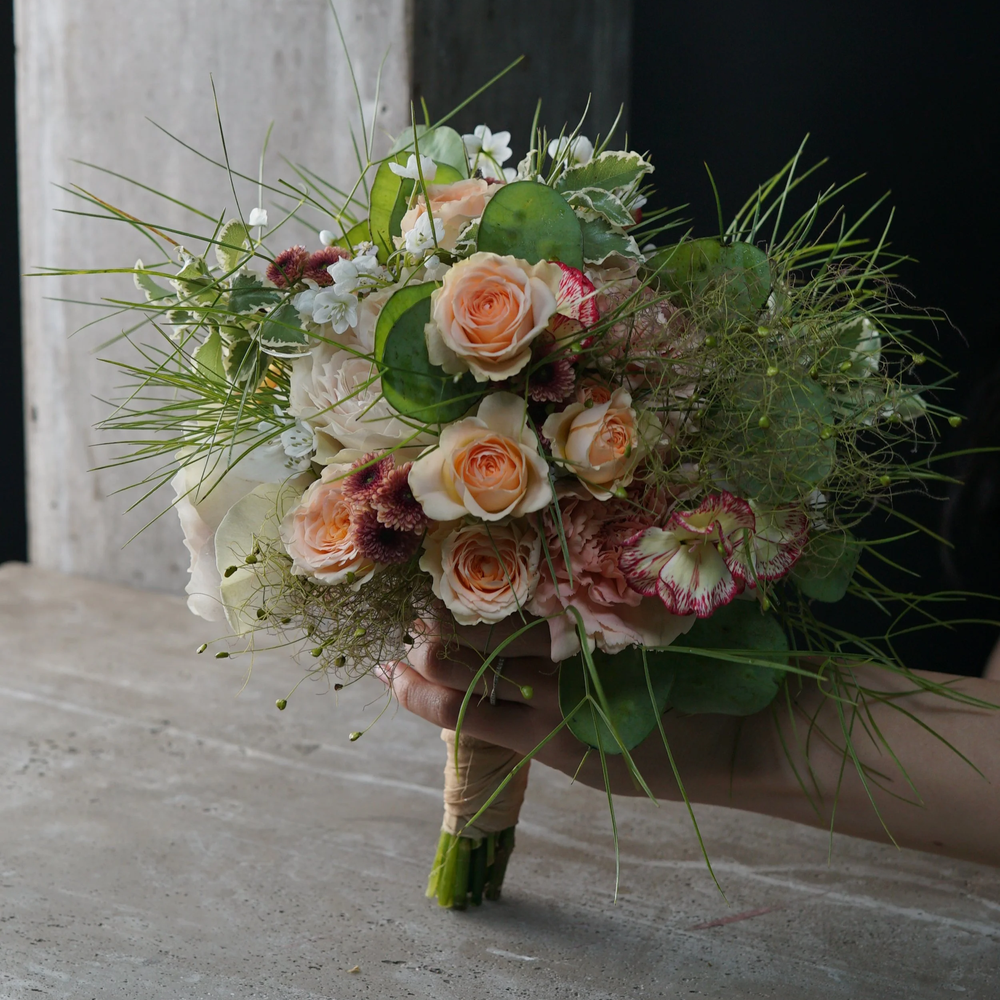 Ramo de novia circular