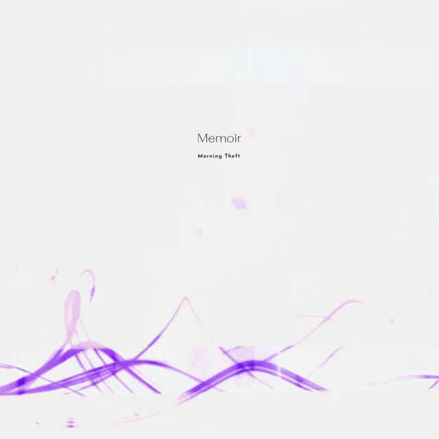 Abstract artwork with purple and pink lines and the text 'Memoir Morning Thief' in the center.