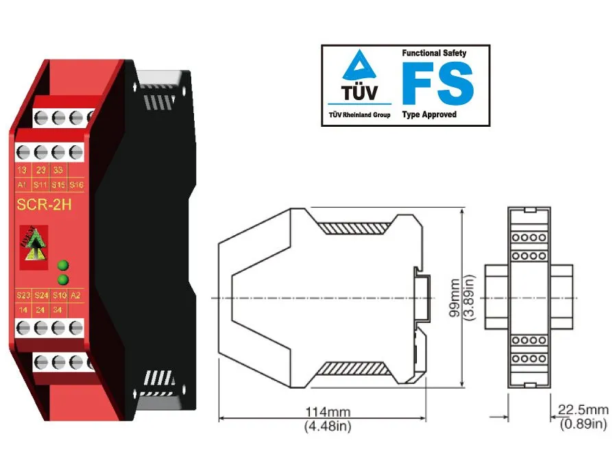 Two-Hand Control Safety Monitoring Relay (SCR-2H)